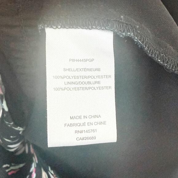 Parker Floral Print Halter Sleeveless Smocked Mini Dress Black Size Medium - Picture 7 of 7